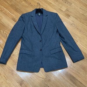 Made in Italy tailored wool flannel suit jacket